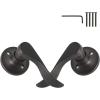 imageProbrico 1 Pair Black Wave Style Dummy Door Lever for Interior DoorLeft Hand and Right Handed NonFunctioningOil Rubbed Bronze