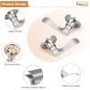 imageProbrico 1 Pair Black Wave Style Dummy Door Lever for Interior DoorLeft Hand and Right Handed NonFunctioningSatin Nickel