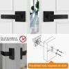 imageProbrico 2 Pack Dummy Levers in Matte Black FinishHeavy Duty NonTurning Interior Door Handles Reversible Half Dummy Levers for Closet PantryBlack