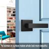imageProbrico 2 Pack Dummy Levers in Matte Black FinishHeavy Duty NonTurning Interior Door Handles Reversible Half Dummy Levers for Closet PantryBlack