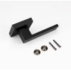 imageProbrico 2 Pack Dummy Levers in Matte Black FinishHeavy Duty NonTurning Interior Door Handles Reversible Half Dummy Levers for Closet PantryBlack