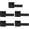 imageProbrico 2 Pack Dummy Levers in Matte Black FinishHeavy Duty NonTurning Interior Door Handles Reversible Half Dummy Levers for Closet PantryBlack