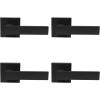 imageProbrico 2 Pack Dummy Levers in Matte Black FinishHeavy Duty NonTurning Interior Door Handles Reversible Half Dummy Levers for Closet PantryBlack