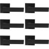 imageProbrico 2 Pack Dummy Levers in Matte Black FinishHeavy Duty NonTurning Interior Door Handles Reversible Half Dummy Levers for Closet PantryBlack