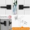 imageProbrico 2 Pack Dummy Levers in Matte Black FinishHeavy Duty NonTurning Interior Door Handles Reversible Half Dummy Levers for Closet PantryBlack