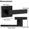 imageProbrico 2 Pack Dummy Levers in Matte Black FinishHeavy Duty NonTurning Interior Door Handles Reversible Half Dummy Levers for Closet PantryBlack