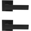 imageProbrico 2 Pack Dummy Levers in Matte Black FinishHeavy Duty NonTurning Interior Door Handles Reversible Half Dummy Levers for Closet PantryBlack