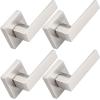 imageProbrico 2 Pack Dummy Levers in Matte Black FinishHeavy Duty NonTurning Interior Door Handles Reversible Half Dummy Levers for Closet PantryBrushed Nickel