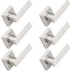 imageProbrico 2 Pack Dummy Levers in Matte Black FinishHeavy Duty NonTurning Interior Door Handles Reversible Half Dummy Levers for Closet PantryBrushed Nickel
