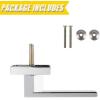 imageProbrico 2 Pack Dummy Levers in Matte Black FinishHeavy Duty NonTurning Interior Door Handles Reversible Half Dummy Levers for Closet PantryPolished Chrome