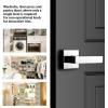 imageProbrico 2 Pack Dummy Levers in Matte Black FinishHeavy Duty NonTurning Interior Door Handles Reversible Half Dummy Levers for Closet PantryPolished Chrome