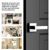 imageProbrico 2 Pack Dummy Levers in Matte Black FinishHeavy Duty NonTurning Interior Door Handles Reversible Half Dummy Levers for Closet PantryPolished Chrome