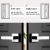 imageProbrico 2 Pack Dummy Levers in Matte Black FinishHeavy Duty NonTurning Interior Door Handles Reversible Half Dummy Levers for Closet PantryPolished Chrome