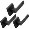 imageProbrico 2 Pack Half Dummy Levers in Satin Nickel NonTurning Function Door Handles SetSquare Bar Modern StyleSingle DummyUniversal HandingHeavy DutyBlack