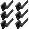 imageProbrico 2 Pack Half Dummy Levers in Satin Nickel NonTurning Function Door Handles SetSquare Bar Modern StyleSingle DummyUniversal HandingHeavy DutyBlack