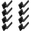imageProbrico 2 Pack Half Dummy Levers in Satin Nickel NonTurning Function Door Handles SetSquare Bar Modern StyleSingle DummyUniversal HandingHeavy DutyBlack