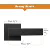 imageProbrico 2 Pack Half Dummy Levers in Satin Nickel NonTurning Function Door Handles SetSquare Bar Modern StyleSingle DummyUniversal HandingHeavy DutyBlack