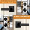 imageProbrico 2 Pack Half Dummy Levers in Satin Nickel NonTurning Function Door Handles SetSquare Bar Modern StyleSingle DummyUniversal HandingHeavy DutyBlack