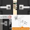 imageProbrico 2 Pack Half Dummy Levers in Satin Nickel NonTurning Function Door Handles SetSquare Bar Modern StyleSingle DummyUniversal HandingHeavy DutyBrushed Nickel