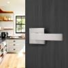 imageProbrico 2 Pack Half Dummy Levers in Satin Nickel NonTurning Function Door Handles SetSquare Bar Modern StyleSingle DummyUniversal HandingHeavy DutyBrushed Nickel