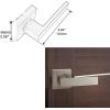 imageProbrico 2 Pack Half Dummy Levers in Satin Nickel NonTurning Function Door Handles SetSquare Bar Modern StyleSingle DummyUniversal HandingHeavy DutyBrushed Nickel