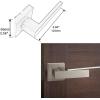 imageProbrico 2 Pack Half Dummy Levers in Satin Nickel NonTurning Function Door Handles SetSquare Bar Modern StyleSingle DummyUniversal HandingHeavy DutyBrushed Nickel
