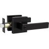 imageProbrico Black Door Handle with Different Keys Heavy Duty Flat Square Entry Door Lever Locks Reversible for Left and Right Handed Doors Door Levers Lockset for Interior and Exterior Doors 3 PackBlack