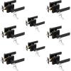 imageProbrico Black Door Handle with Different Keys Heavy Duty Flat Square Entry Door Lever Locks Reversible for Left and Right Handed Doors Door Levers Lockset for Interior and Exterior Doors 3 PackBlack