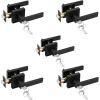 imageProbrico Black Door Handle with Different Keys Heavy Duty Flat Square Entry Door Lever Locks Reversible for Left and Right Handed Doors Door Levers Lockset for Interior and Exterior Doors 3 PackBlack