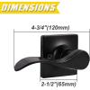 imageProbrico Decorative Inactive Left Handed Lever in Black Square Rosette Single Dummy Door Handle with a Traditional Wave Design for Interior Hall Closets or Pantry Doors 1 Pack