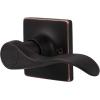 imageProbrico Decorative Inactive Right Handed Lever in Oil Rubbed Bronze Square Rosette Single Dummy Door Handle with a Traditional Wave Design for Interior Hall Closets or Pantry Doors 1 Pack