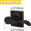 imageProbrico Decorative Inactive Right Handed Lever in Oil Rubbed Bronze Square Rosette Single Dummy Door Handle with a Traditional Wave Design for Interior Hall Closets or Pantry Doors 1 Pack