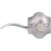imageProbrico Dummy Door Handle Lever for Left Handed Door Wave Door Lever with Camelot Trim NonTurning Lock in Brushed Nickel Half Dummy Closet Door Handle Left Handed