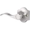 imageProbrico Dummy Door Handle Lever for Left Handed Door Wave Door Lever with Camelot Trim NonTurning Lock in Brushed Nickel Half Dummy Closet Door Handle Left Handed