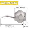 imageProbrico Dummy Door Handle Lever for Left Handed Door Wave Door Lever with Camelot Trim NonTurning Lock in Brushed Nickel Half Dummy Closet Door Handle Left Handed
