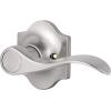 imageProbrico Dummy Door Handle Lever for Right Handed Door Wave Door Lever with Camelot Trim NonTurning Lock in Brushed Nickel Half Dummy Closet Door Handle Right Handed