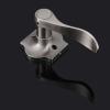imageProbrico Dummy Door Handle Lever for Right Handed Door Wave Door Lever with Camelot Trim NonTurning Lock in Brushed Nickel Half Dummy Closet Door Handle Right Handed