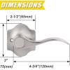 imageProbrico Dummy Door Handle Lever for Right Handed Door Wave Door Lever with Camelot Trim NonTurning Lock in Brushed Nickel Half Dummy Closet Door Handle Right Handed