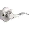 imageProbrico Dummy Door Handle Lever for Right Handed Door Wave Door Lever with Camelot Trim NonTurning Lock in Brushed Nickel Half Dummy Closet Door Handle Right Handed