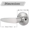 imageProbrico Dummy Door LockNonLocking Function Door Handles in Brushed Nickel for Right or Left Handed Universal Lever