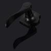 imageProbrico Elegant Wave LeftHanded Door Lever with Camelot Trim 1 Pack Half Dummy Door Handles for Hallway and Closet Black Door Handle with NonTurning Lock