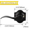 imageProbrico Elegant Wave LeftHanded Door Lever with Camelot Trim 1 Pack Half Dummy Door Handles for Hallway and Closet Black Door Handle with NonTurning Lock