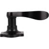 imageProbrico Elegant Wave LeftHanded Door Lever with Camelot Trim 1 Pack Half Dummy Door Handles for Hallway and Closet Black Door Handle with NonTurning Lock