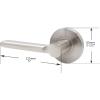 imageProbrico Modern Dummy Door Levers Single Door Handle Satin Nickel Finish RightLeft Handed