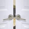 imageProbrico Modern Dummy Door Levers Single Door Handle Satin Nickel Finish RightLeft Handed