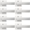 imageProbrico NonTurning HalfDummy Lever in Satin Nickel Stainless Steel Square Bar Single Dummy Lever Heavy Duty Handle for Closet Balcony Pantry or French DoorsExposed Screws 1 PackBrushed Nickel