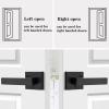 imageProbrico NonTurning HalfDummy Lever in Satin Nickel Stainless Steel Square Bar Single Dummy Lever Heavy Duty Handle for Closet Balcony Pantry or French DoorsExposed Screws 1 PackBlack