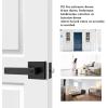 imageProbrico Square Keyed Alike Entry Levers Satin Nickel Heavy Duty Entrance Levers Door Locks Reversible Rectangle Levers for RightLeft Handed Doors 2 PackBlack