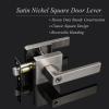 imageProbrico Square Keyed Alike Entry Levers Satin Nickel Heavy Duty Entrance Levers Door Locks Reversible Rectangle Levers for RightLeft Handed Doors 2 PackBrushed Nickel
