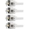 imageProbrico Square Keyed Alike Entry Levers Satin Nickel Heavy Duty Entrance Levers Door Locks Reversible Rectangle Levers for RightLeft Handed Doors 2 PackBrushed Nickel